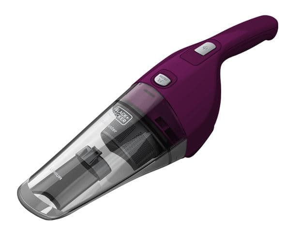 Black & Decker NVB115W-QW, Torr, 630 l/min, Utan påse, 0,37 l, Transparent, Violett, 8 min