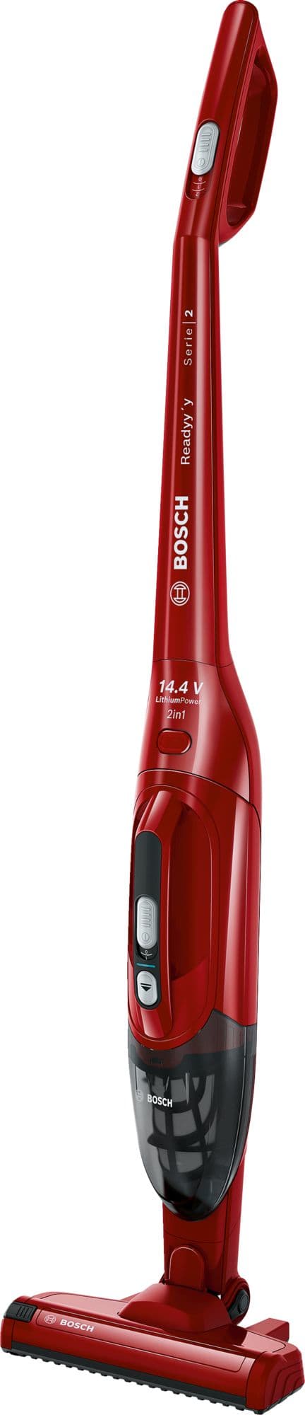 Bosch Serie 2 BBHF214R, Utan påse, Röd, Torr, Cyklonisk, Golv, Matta, Hårda golvytor, Batteri