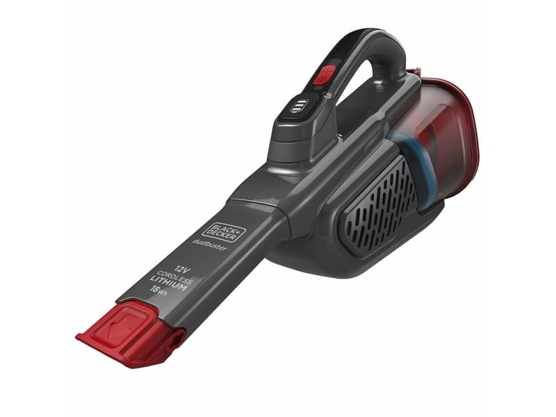 Black & Decker Dustbuster, Torr, Filtrering, Utan påse, 0,7 l, Svart, Röd, Batteri