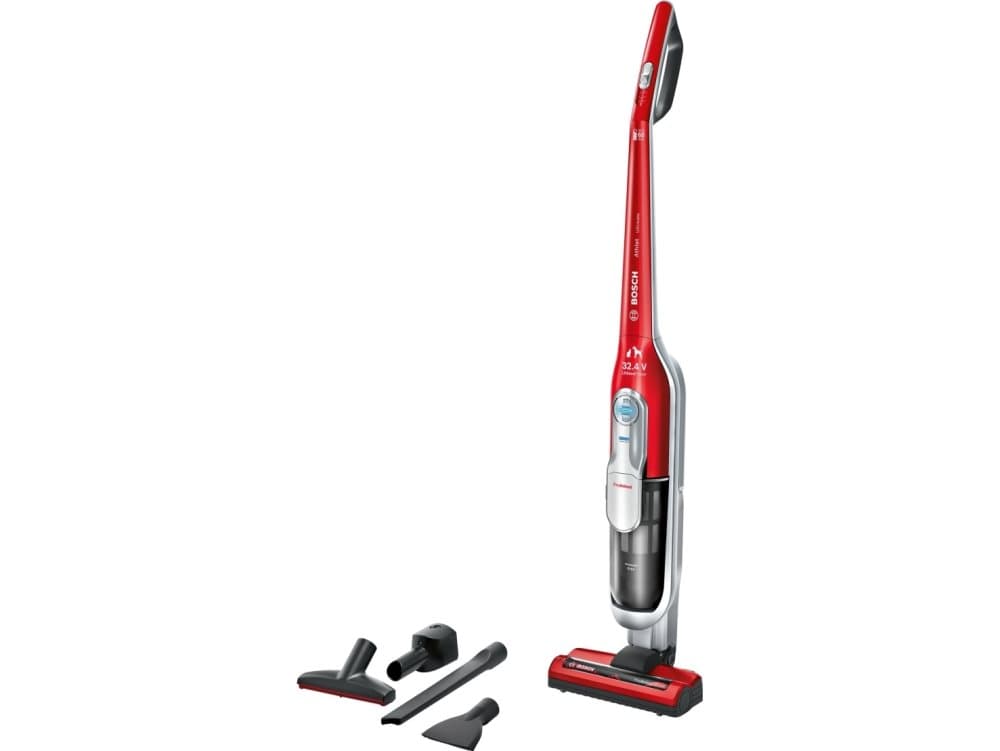 Bosch BBH7PET, Utan påse, Grå, Röd, Torr, Hygienfilter, Filtrering, Golv, Matta, Hårda golvytor, Stair steps, Klädsel