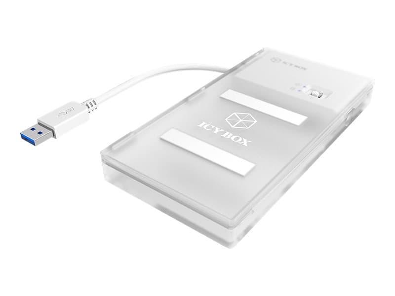 RaidSonic ICY BOX IB-DK404 - HDD dockningsstation med integrerad kortläsare - fack: 1 - 2.5" - SATA 6Gb/s - 600 MBps - USB 3.0, USB-C - vit