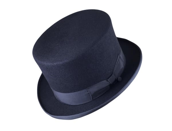 Elegant Cylinderhatt Trollkarlshatt Top Hat av ren ull tillverkad av Faustmann i Tyskland. L