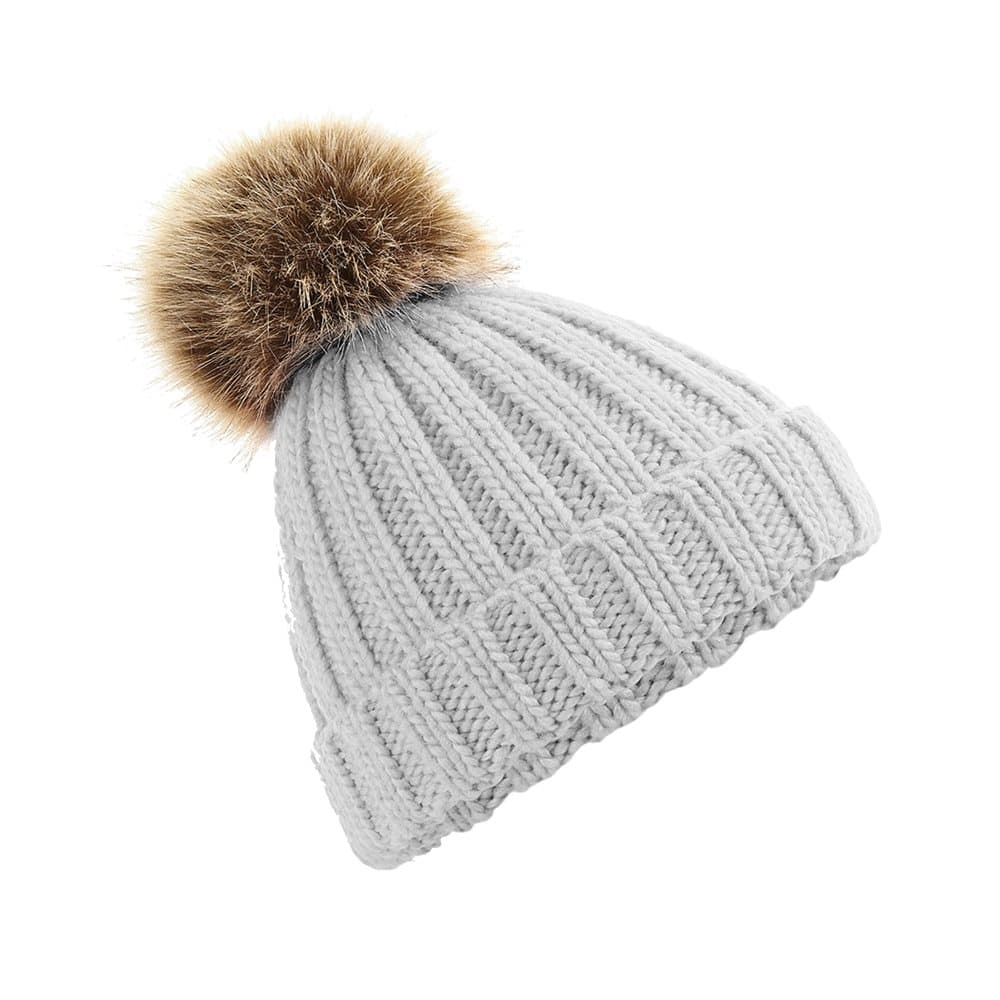 Beechfield Junior Unisex PomPom Chunky Beanie