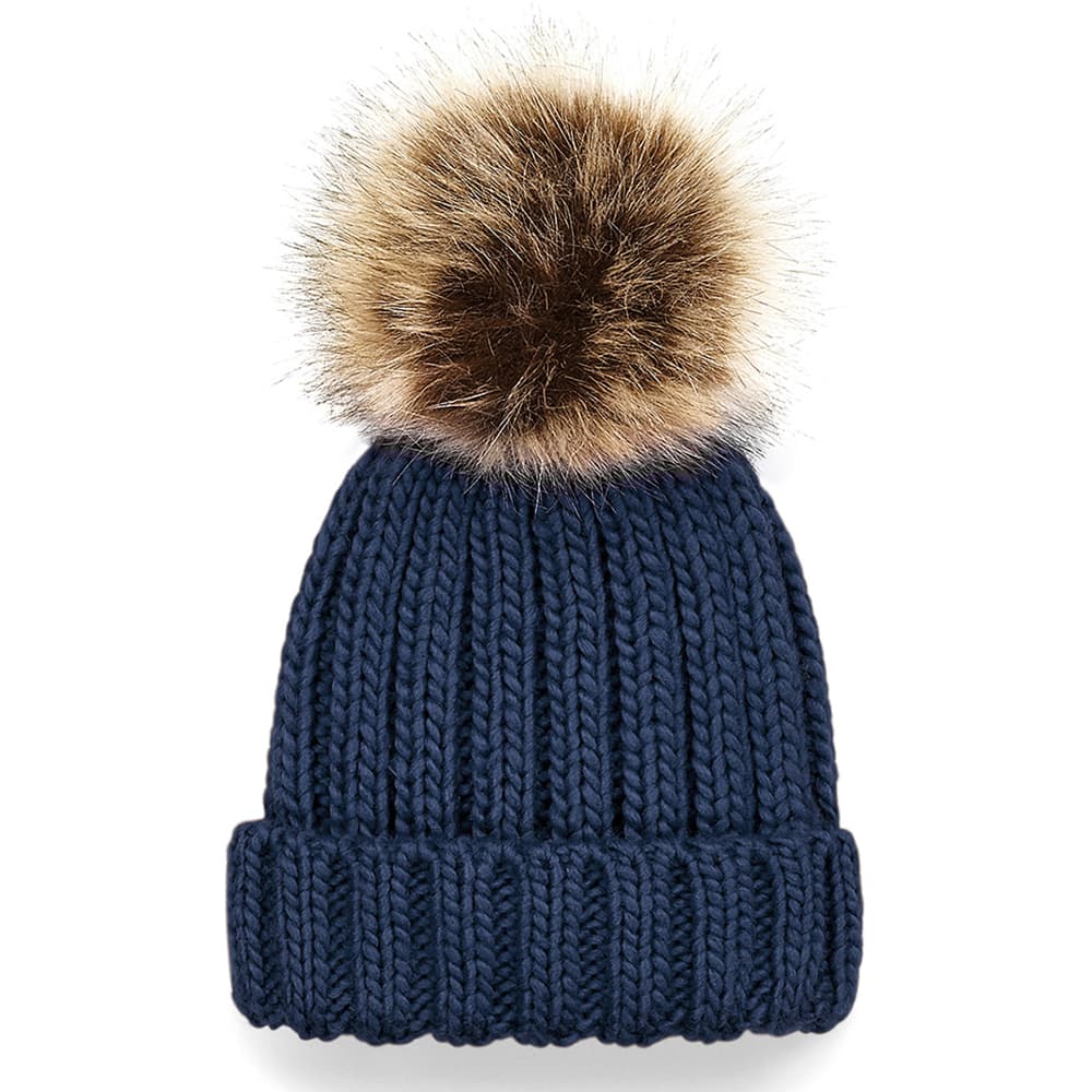 Beechfield Childrens/Kids Pom Pom Chunky Beanie