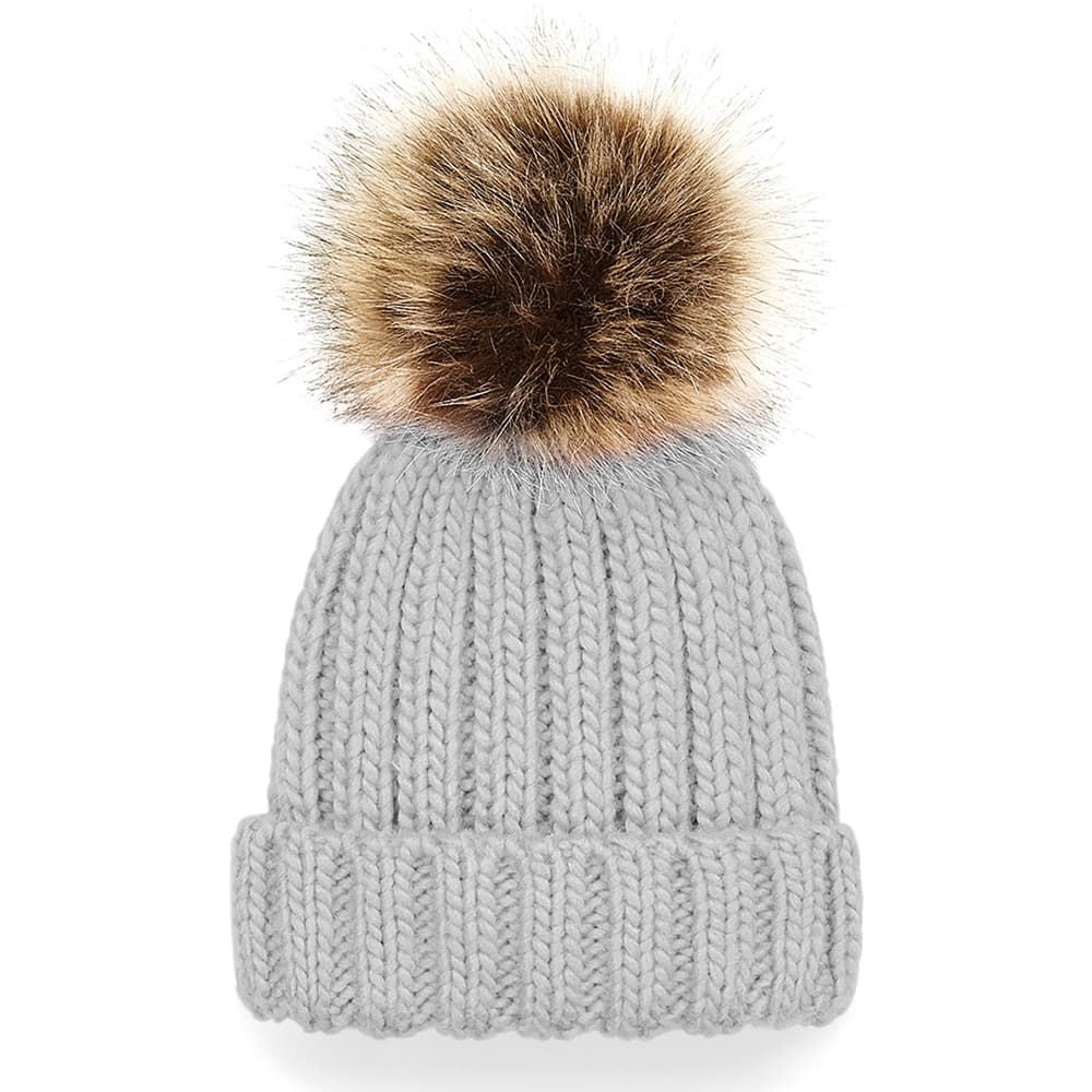 Beechfield Childrens/Kids Pom Pom Chunky Beanie