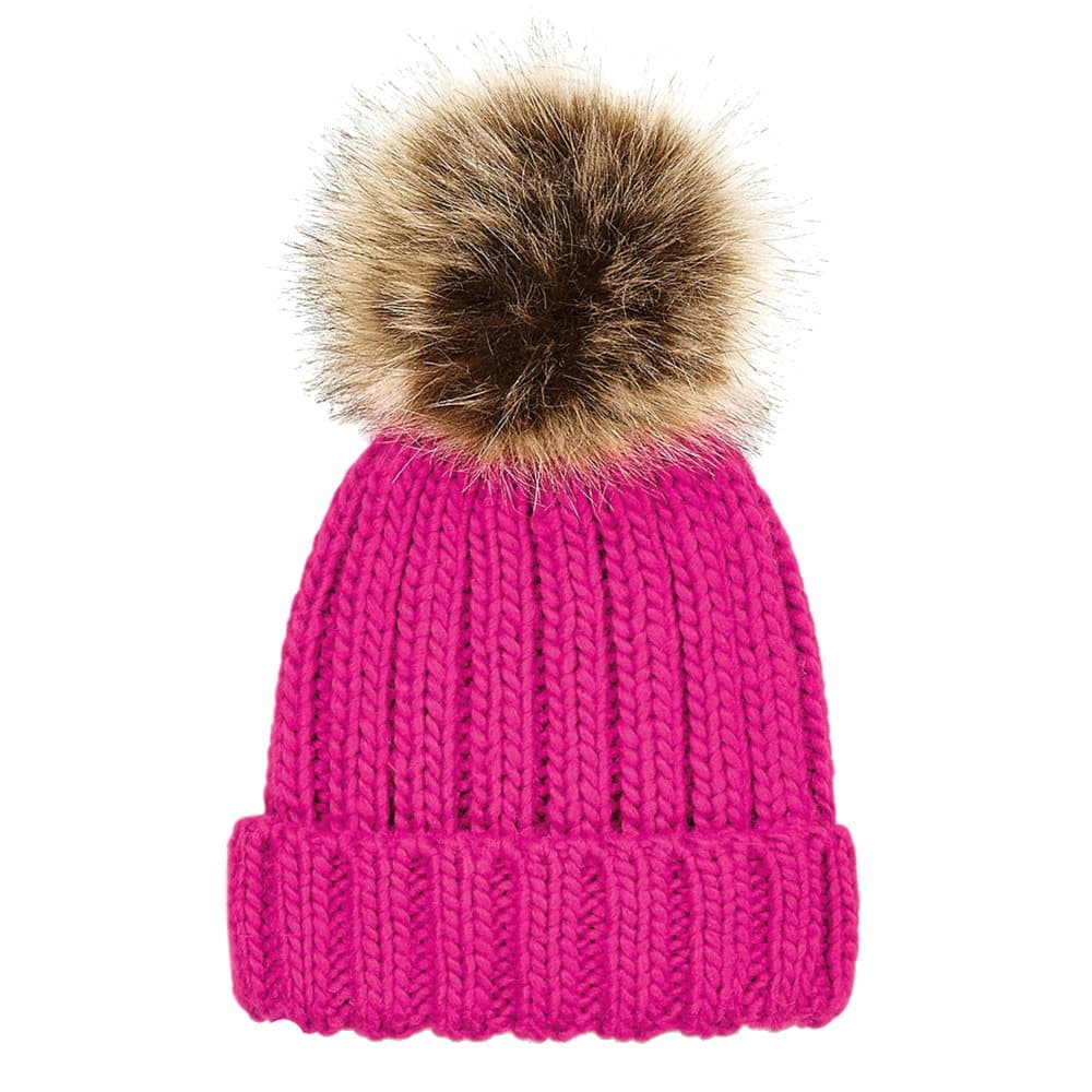 Beechfield Childrens/Kids Pom Pom Chunky Beanie