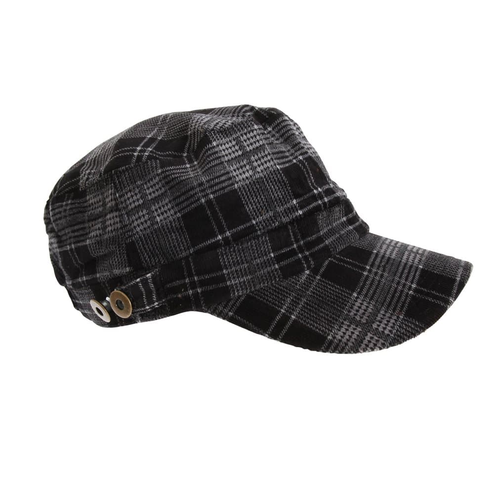 Growcocks Unisex Checked Cadet Cap