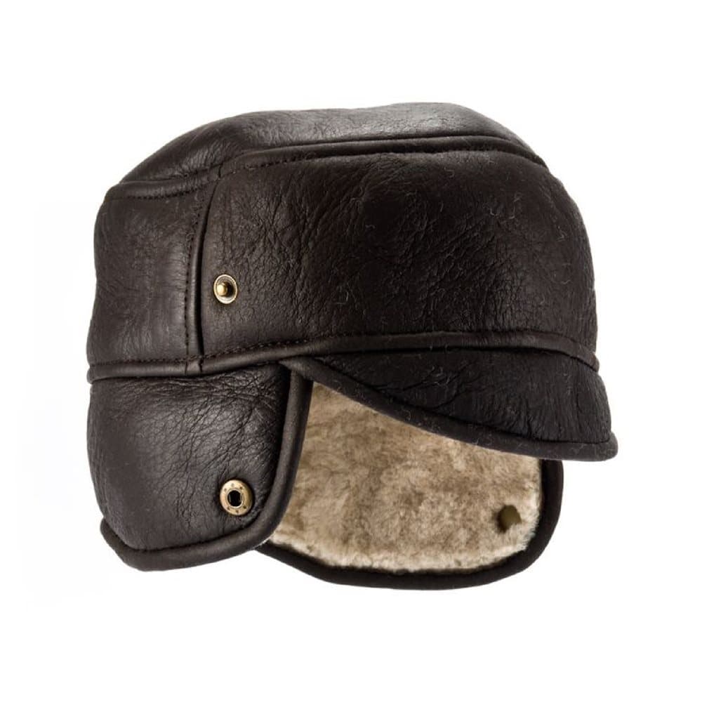 Eastern Counties Leather Mens Caxton Sheepskin Aviator Trapper Hat
