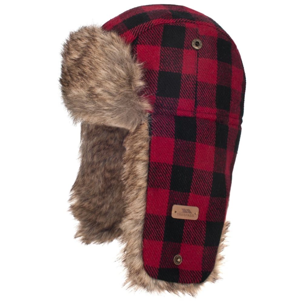 Trespass Kids Boys Corban Check Winter Trapper Hat