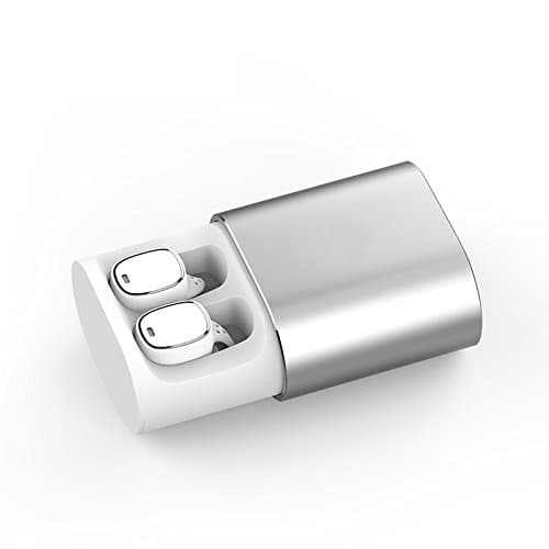 Trådösa in-ear hörlurar med laddväska - silver