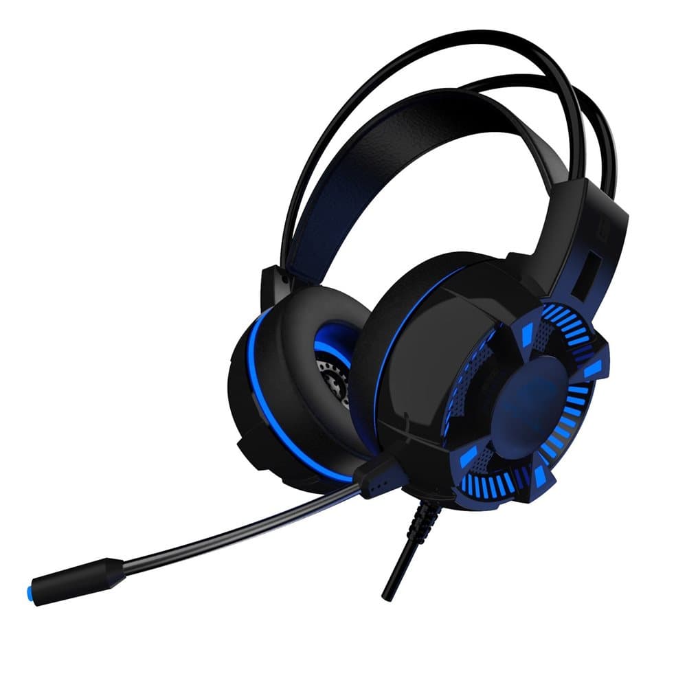 V5000 Gaming Headset med LED blå USB+3.5 mm CDON