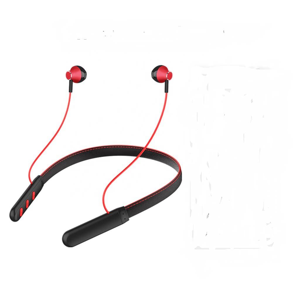 Neckband Sporthörlurar med Aktiv Brusreducering (Röd)