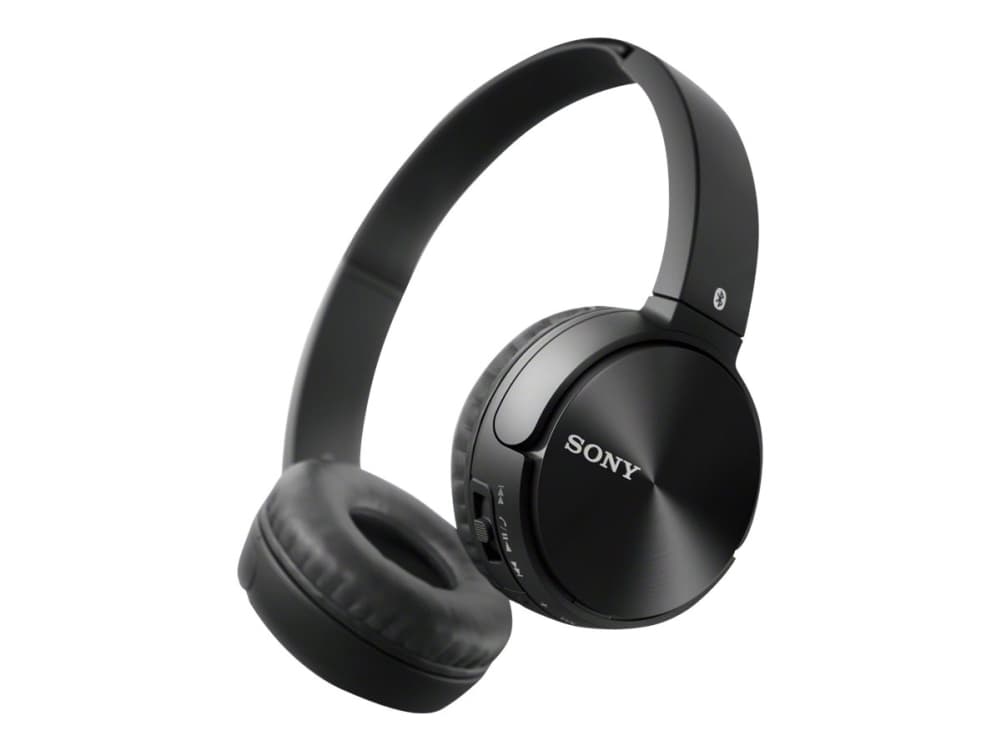 Sony MDR-ZX330BT - Hörlurar med mikrofon - på örat - Bluetooth - trådlös - NFC - svart