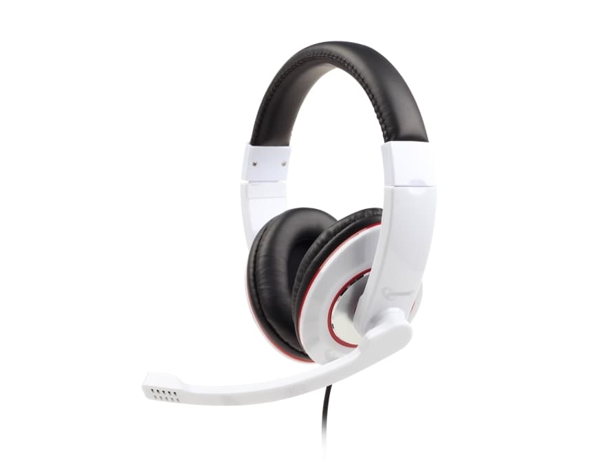 Gembird MHS-001-GW - Headset - fullstorlek - kabelansluten - klarvit