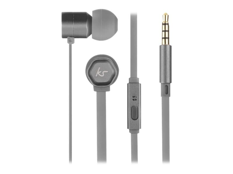 KitSound Hive Buds - Ørepropper med mikrofon - i øret - kablet - 3,5 mm jakk - lagermetall