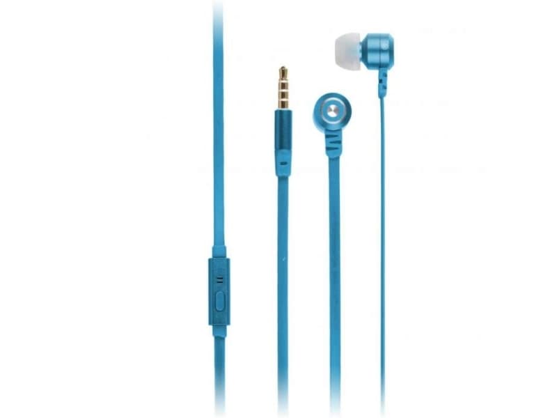 KitSound Fresh, Headset, I öra, Blå, Binaural, 1,25 m, Gjuten aluminium