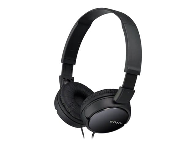 Sony MDR-ZX110NA - Hörlurar med mikrofon - fullstorlek - kabelansluten - aktiv brusradering - 3,5 mm kontakt - svart