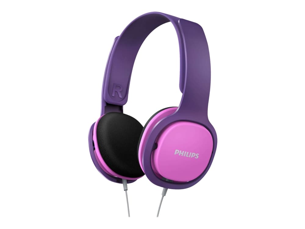 Philips Kids SHK2000PK - Hodetelefoner - on-ear - kablet - 3,5 mm jakk - lydisolerende - purpur, rosa