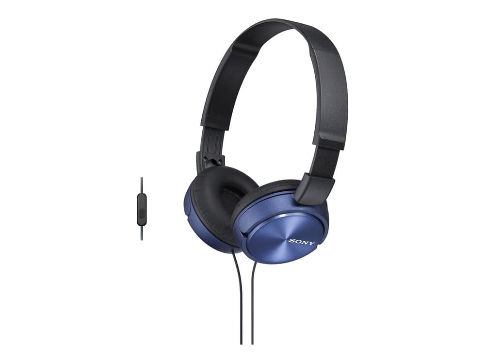 Sony MDR-ZX310 - Hörlurar - fullstorlek - kabelansluten - 3,5 mm kontakt - blå
