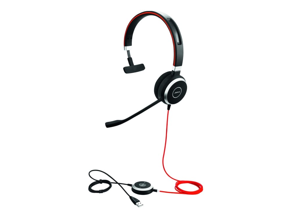 Jabra Evolve 40 MS mono - Hodesett - on-ear - kablet - USB, 3,5 mm jakk