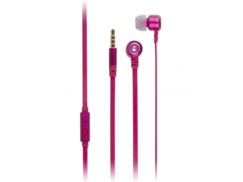 KitSound Fresh, Headset, I öra, Rosa, Binaural, 1,25 m, Gjuten aluminium