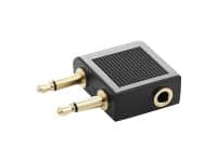 Jabra Flight - Lydadapter for fly - monominijakk (hann) til ministereojakk (hunn) - 90°-kontakt (en pakke 6)