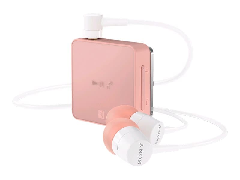 Sony SBH24 - Hodesett - i øret - Bluetooth - trådløs - NFC - rosa - for Sony XPERIA 1, 10, L2, XA1, XA2, XZ2, XZ3