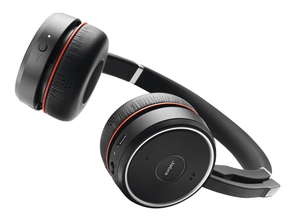 Jabra Evolve 75 - Hodesett - on-ear - Bluetooth - trådløs - aktiv støydemping - USB