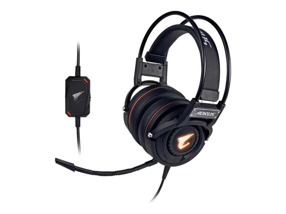 AORUS H5 - Headset - fullstorlek - kabelansluten - 3,5 mm kontakt