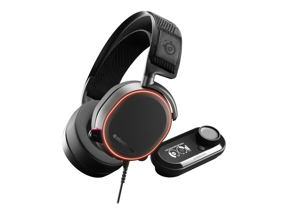 SteelSeries Arctis Pro - Headset - fullstorlek - kabelansluten - USB, 3,5 mm kontakt - med GameDAC