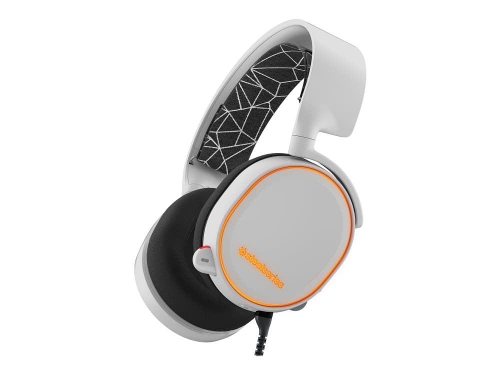 SteelSeries Arctis 5 - 2019 Edition - headset - fullstorlek - kabelansluten - USB, 3,5 mm kontakt - vit