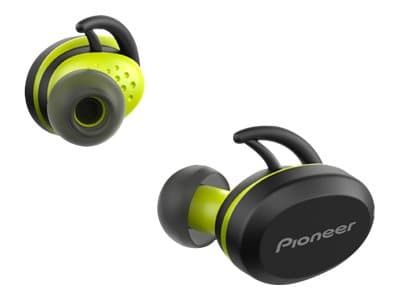 Pioneer SE-E8TW - True wireless-hörlurar med mikrofon - inuti örat - Bluetooth - svart/gul