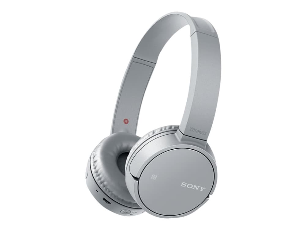 Sony WH-CH500 - Hörlurar med mikrofon - fullstorlek - Bluetooth - trådlös - NFC - grå