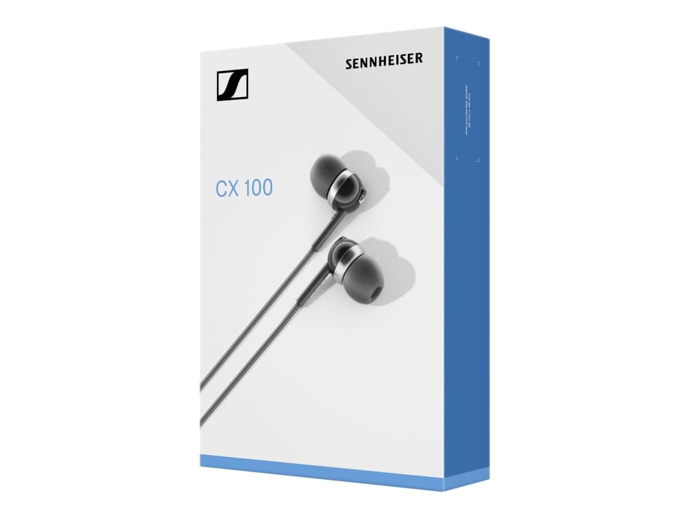Sennheiser CX 100 - Ørepropper - i øret - kablet - 3,5 mm jakk - lydisolerende - svart
