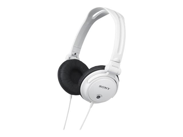 Sony MDR-V150 - Hörlurar - fullstorlek - kabelansluten - vit