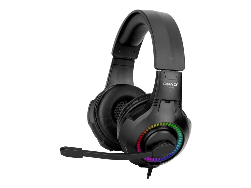 QPAD QH25 - Gaming - hodesett - full størrelse - kablet - USB - svart