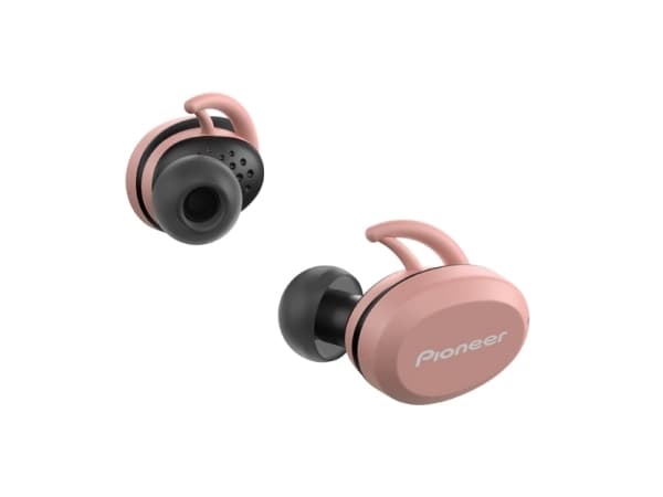 Pioneer SE-E8TW - True wireless-hörlurar med mikrofon - inuti örat - Bluetooth - svart/rosa
