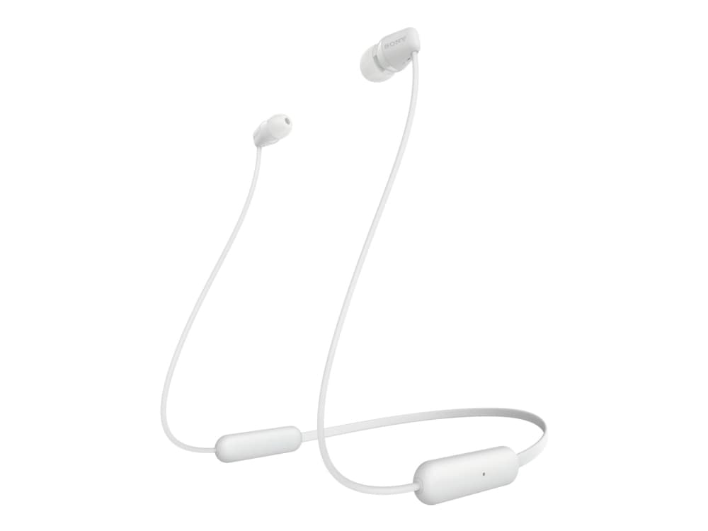 Sony WI-C200 - Hörlurar med mikrofon - inuti örat - Bluetooth - trådlös - vit