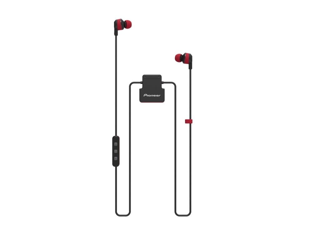 Pioneer ClipWear Active, Headset, I öra, Idrott, Svart, Röd, Binaural, Digital