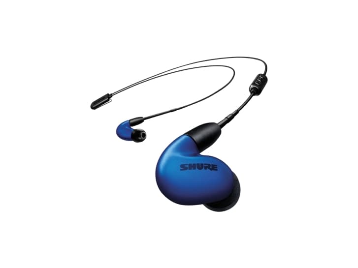 Shure SE846, Headset, I öra, Samtal och musik, Svart, Blå, Binaural, 1,62 m