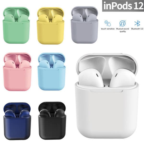 Inpods 12 SIRI Popup Touch - Blåtooth iOS & Android