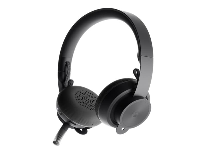Logitech Zone Wireless Plus - Hodesett - on-ear - Bluetooth - trådløs - aktiv støydemping - lydisolerende