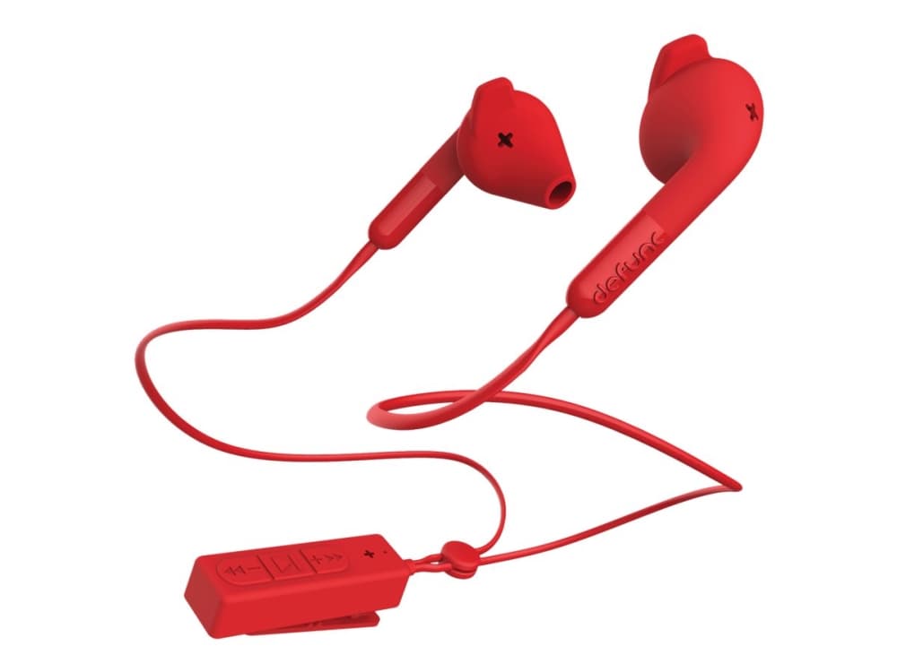 DeFunc BT Hybrid - Ørepropper med mikrofon - ørepropp - Bluetooth - trådløs - rød