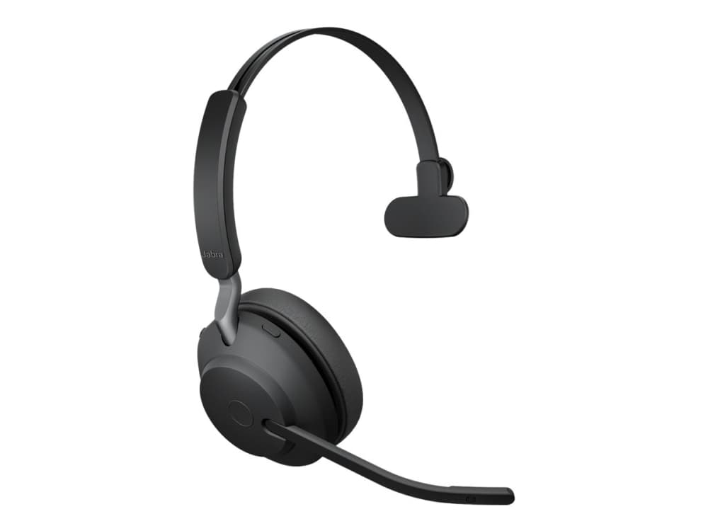 Jabra Evolve2 65 UC Mono - Hodesett - on-ear - konvertibel - Bluetooth - trådløs - USB-A - lydisolerende - svart