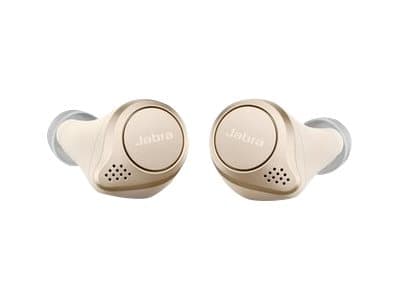Jabra Elite 75t - True wireless-hodetelefoner med mikrofon - i øret - Bluetooth - aktiv støydemping - lydisolerende - gullbeige