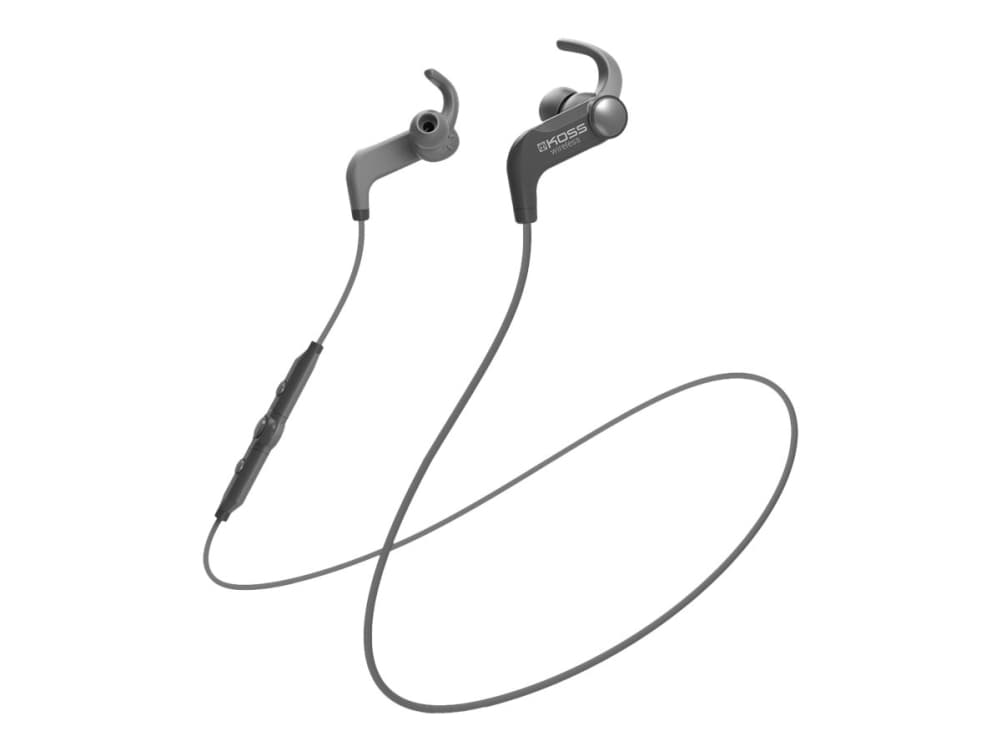 Koss BT190i - Ørepropper med mikrofon - i øret - Bluetooth - trådløs - mørk grå