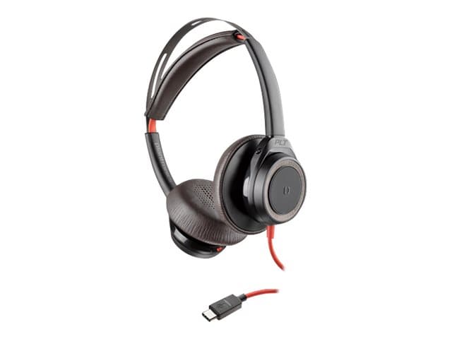 Poly - Plantronics Blackwire 7225 - Hodesett - on-ear - kablet - aktiv støydemping - USB-C - svart