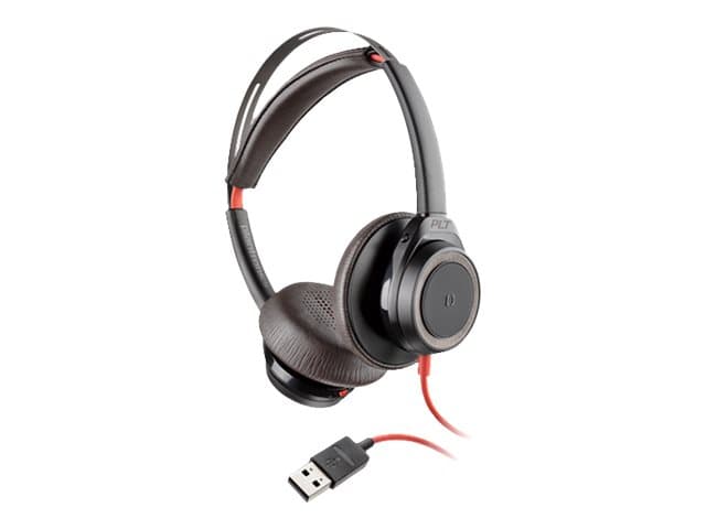 Poly - Plantronics Blackwire 7225 - Hodesett - on-ear - kablet - aktiv støydemping - USB - svart