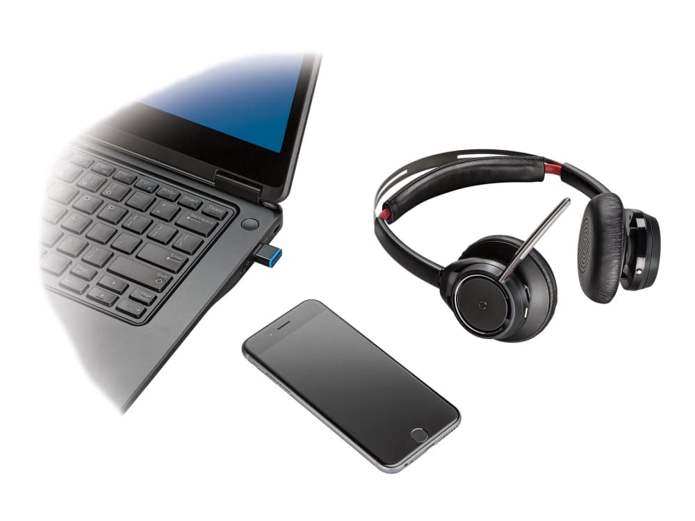 Poly - Plantronics Voyager Focus UC B825-M - Hodesett - on-ear - Bluetooth - trådløs - aktiv støydemping - for Microsoft Lync