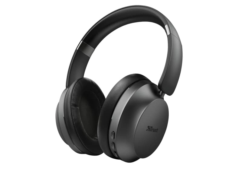 Trust Eaze Bluetooth®, kabelbundet Over Ear hovedtelefoner Over-ear Sort